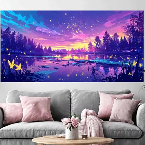 Diamond Painting Grand Format 80x160cm Forêt Peinture Diamant 5D Full Drill