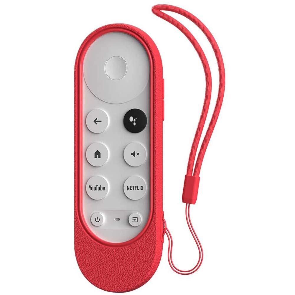 Sonline Silicone Case for TV 2020 Voice Remote, Shockproof Protective Cover for 2020 Voice Remote-Red