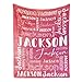 attentive Arts Custom Blanket with Name for Adults Kids Personalized Blanket and Throw Customized Flannel Name Blanket Personalized (Style-5, 40x50)