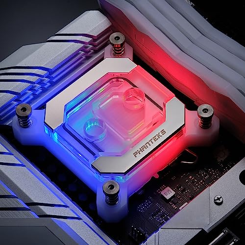 Waterblock CPU Phanteks C370I blanc avec eclairage ARGB performant - 5