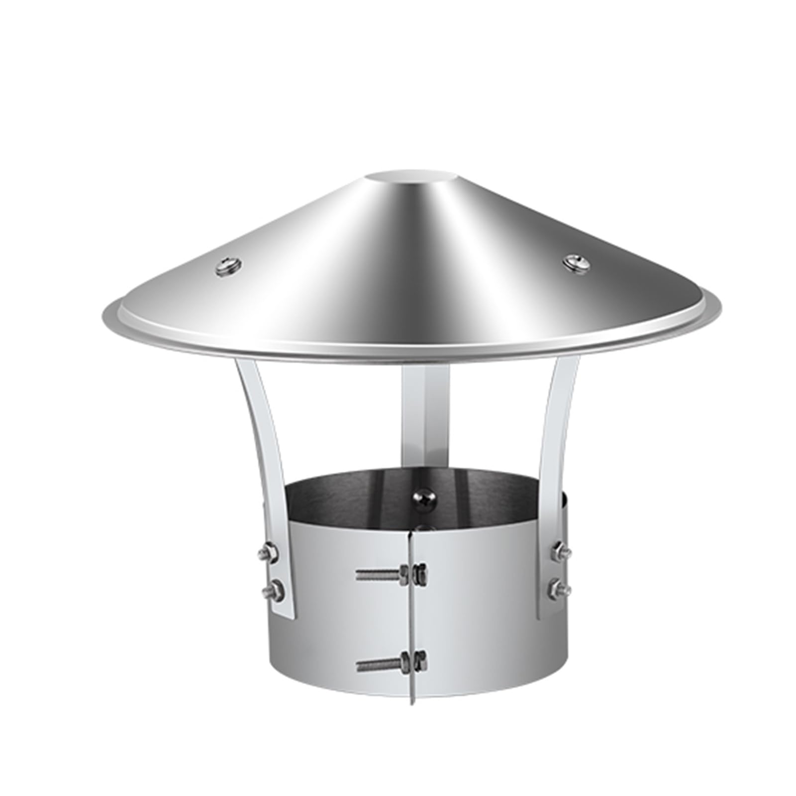IGNVXMGKP Steel Chimney Cap for Round Exhaust Duct,Roof Vent Cap, Vent Stove Pipe Guard,Fits Single Flue & Outdoor Fireplace(90mm/3.5in)
