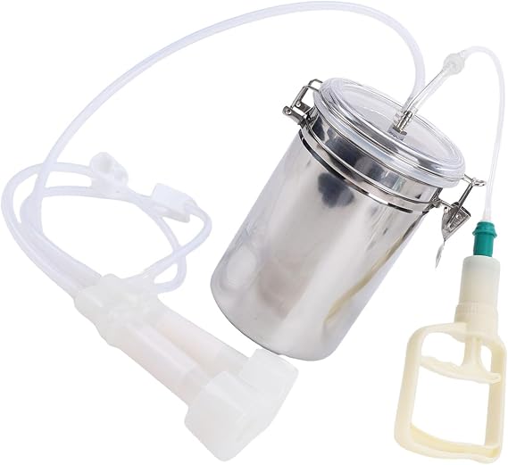 Manual Milking Machine,Handheld Portable Milking Machine for Cows,Milker Powered Pulsation Vacuum Pump