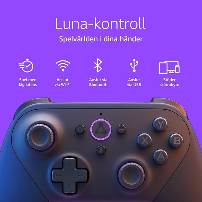 Luna Trådlös Kontroll - Trådlös spelkontroll för Amazon Luna molnspeltjänst