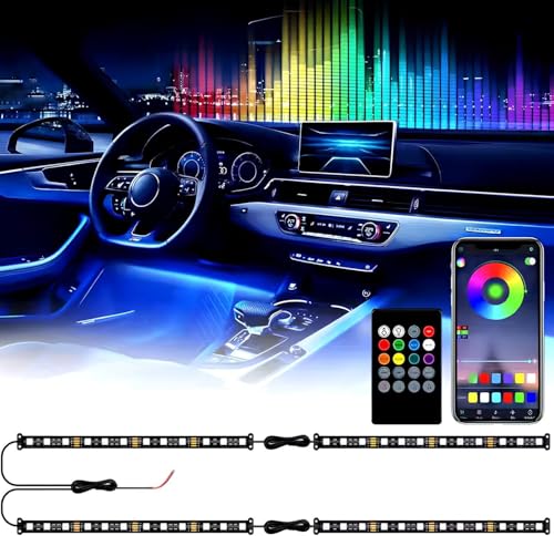 Led Interni Auto Pedali Gestibili con APP Cellulare per Auto Moto Camion Furgone 12 VOLT DIRETTO