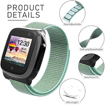 Kuaguozhe [1 PC Kids Bracelets Compatible With Xplora X5/XGO2/XGO3, Xplora Kids Smartwatch Silicone Replacement Strap For X5 Play/XGO 2/XGO 3, Girls Boys Students Gift, Blue, Classic - View #2