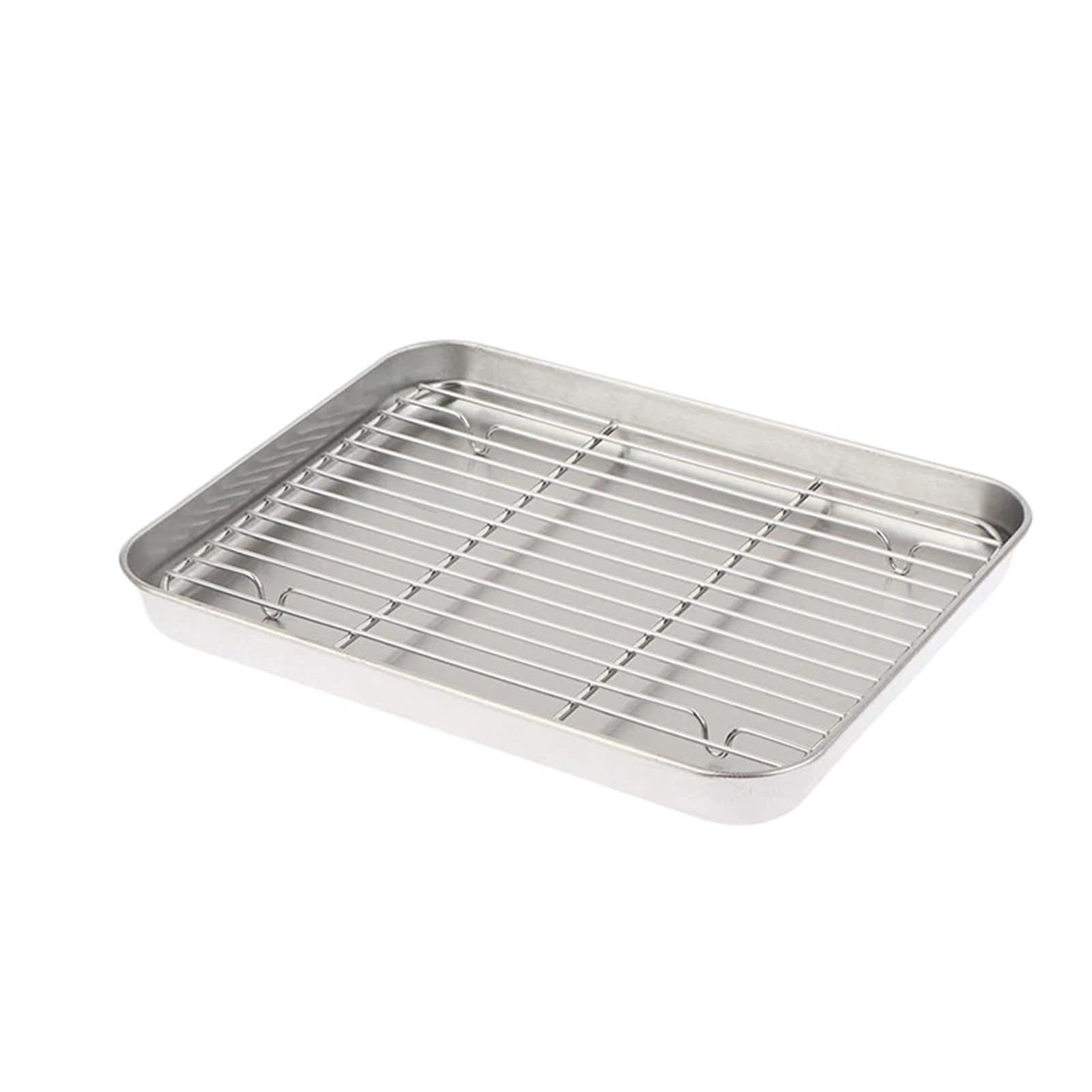 Plateau de cuisson en acier inoxydable avec grille métallique de refroidissement pour four gâteaux