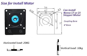 Linear Motion CNC Ball Screw 30mm-400mm Effective Stroke CNC Linear Guide Stage Rail Motion Slide Table Ball Screw Actuator Module 3D Printer(50)