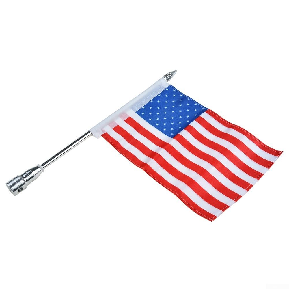 Dolvitrny For American Flag Motorcycle Accessory with Mount, For Durable Polyester Flag and Galvanized Pole, Motorbike Rear Rack Flag Holder for GL1800 and Touring Bikes — view 4