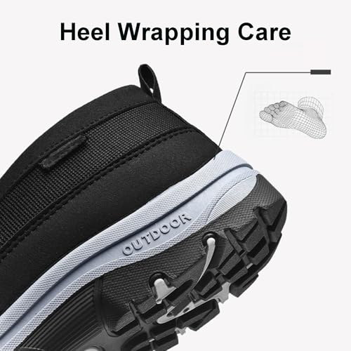 Generic Orthoture Men's Arch Support Slip-On Canvas Loafers, Black, Size: US Men's4