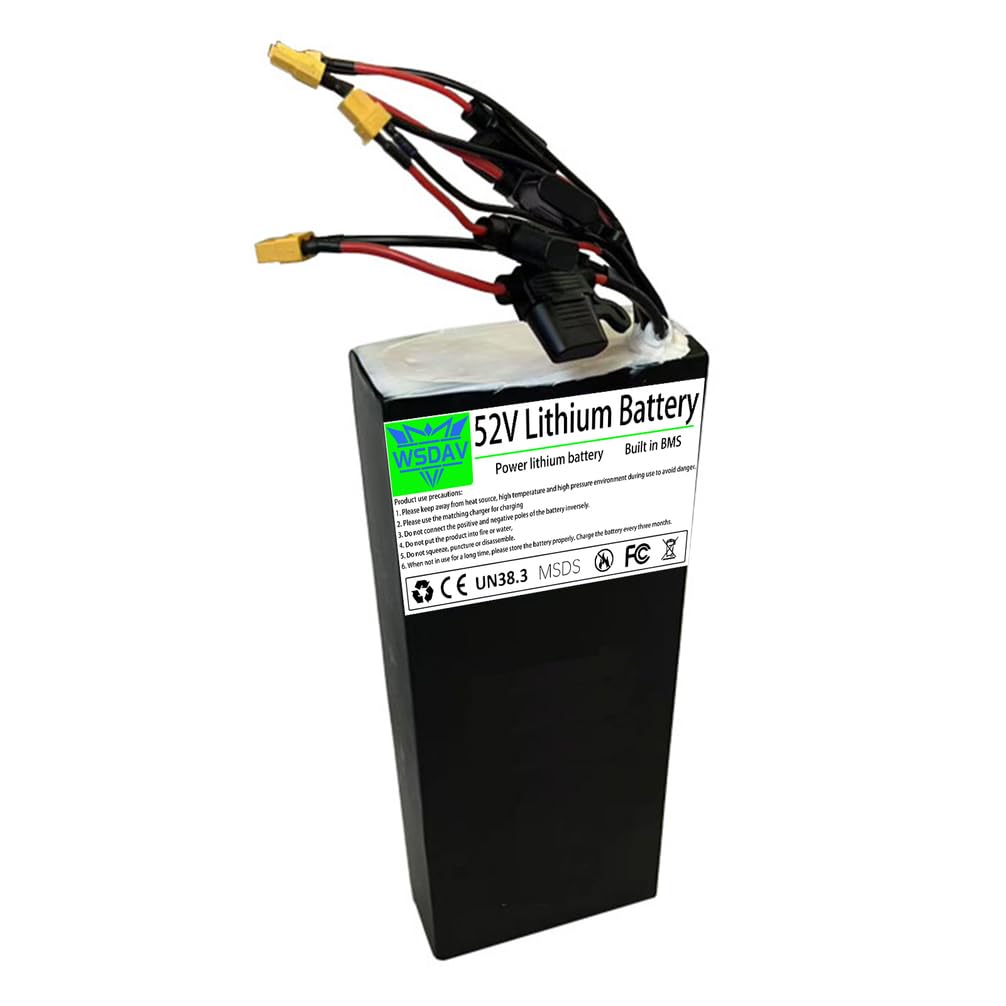 Batteria per Monopattino Elettrico da 52 V, Batteria di Ricambio da 52 V, 18,2 Ah, 23,1 Ah, batterie al Litio con Scheda di Protezione BMS.