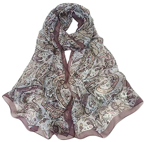 Pokeedioty Scarfs for Women Lightweight Scarves Elegant Floral Pattern Sheer Scarfs Shawls Wraps (YH-136)