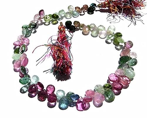 Tourmaline multicolore briolettes de précision sans défaut de perçage