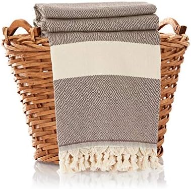 100% Cotton Throw Blanket - Ultra Premium Natural Soft Hypoallergenic Luxury Large Sized Blanket for Couch Sofa Bed and Outdoors - 83" L x 70" W (Beige)