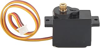Drfeify RC Car Servo, Plastic Shell Steel Gear 28T RC Car Digital Servo with Servo Arm Screws for Wltoys 1/28 284131 Truck