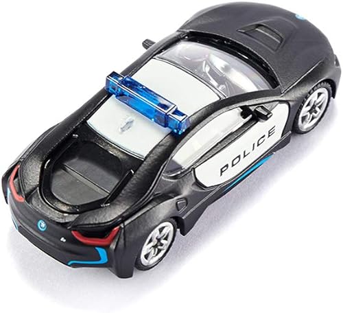 Miniatura 2 de Siku 1533, BMW i8 US Police Car, Metal/Plástico, Negro/Blanco, Versátil, Vehículo de Juguete para Niños