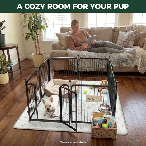 Image of FXW Rollick Dog Playpen with Washable Pee Pad, 24 inchH, 8 Panels
