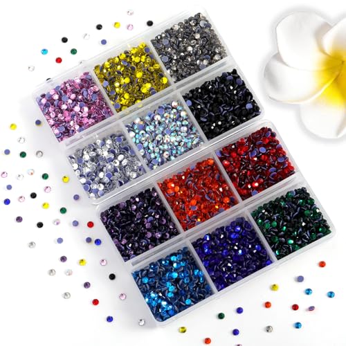 Image of Hotfix Rhinestones Mixed 12 Colors, SS10 /7200pcs