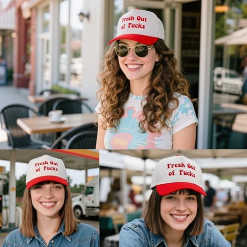 Funny Trucker Hats Embroidered Vintage Snapback Hat for Women Put It On My Husband's Tab Hats Gag Gifts Baseball Cap Red
