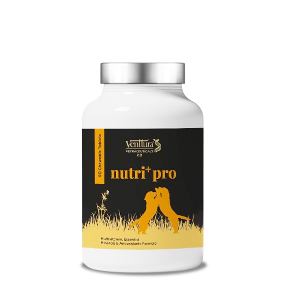 Venttura Nutri+ Pro Chewable Multi-Vitamin Tablets for Dogs |Essential Minerals & Antioxidants Formula for Better Growth & Vitality | for All Life Stages | (45 Chewable Tablets) |