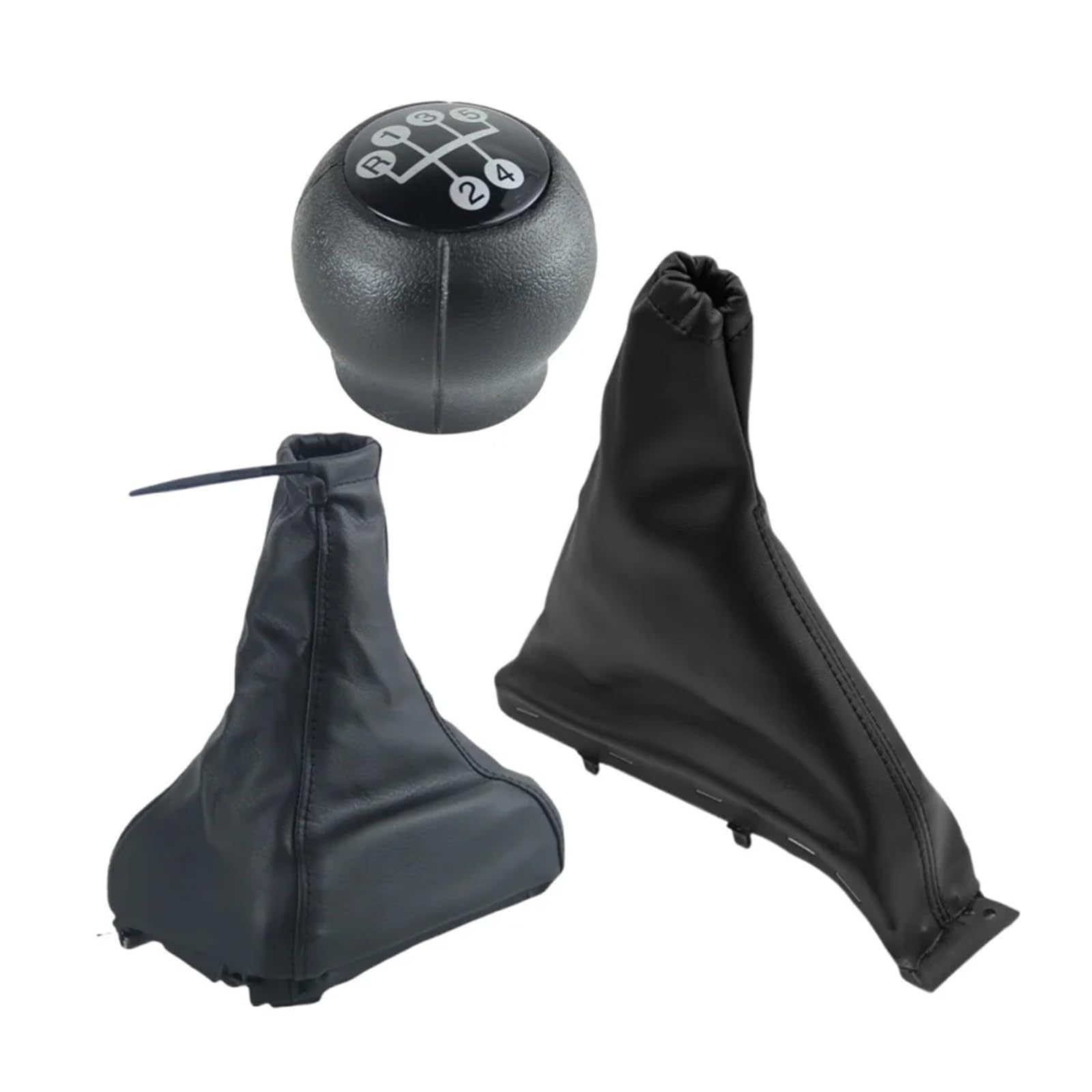 Valtorencia Gear Shift Knob Cover,Fit for Opel, Astra F 1991-1998 Gear Shift Collar Handbrake Grips Gaiter Boot Case Eplacement Shift knob Handle(3Pcs A)