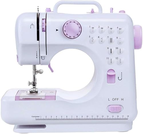 Mini máquina de coser para principiantes, máquina de coser multifunción de doble hilo para el hogar, 12 puntadas, para niños, EU 220V Mini máquina de coser para principiantes, máquina de coser multifunción de doble hilo para el hogar, 12 puntadas, para niños, EU 220V