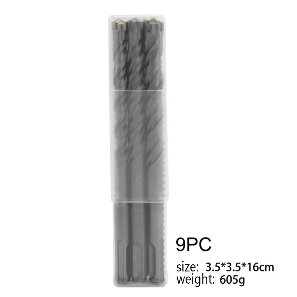 Fresa de Punta 9pcs Cruz martillo eléctrico SDS Plus juego de brocas de 160 mm de hormigón pared de ladrillo bloque de la albañilería sierra de perforación taladros de perforación de 5 mm 6 mm 8 mm Br
