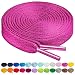 BIRCH's Shoelaces in 27 Colors Flat 5/16" Shoe Laces in 4 Different Lengths (45.5" (115cm), Persian Pink)