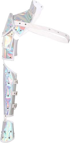 YiZYiF - Armaduras góticas de hombro steampunk PU metal remaches brazo armadura brazalete cuerpo pecho arnés Cosplay traje accesorio