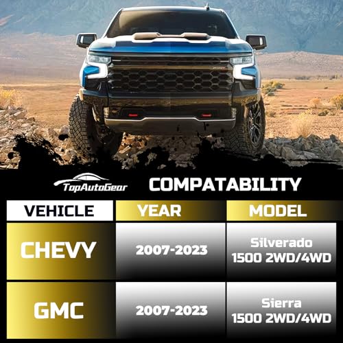 Leveling Lift Kit for 2007-2023 Silverado 1500 Sierra 1500,3 inch Front and 2 inch Rear Strut Spacers Leveling Kit for 2007-2023 Silverado 1500 Sierra 1500 - Thumbnail 2
