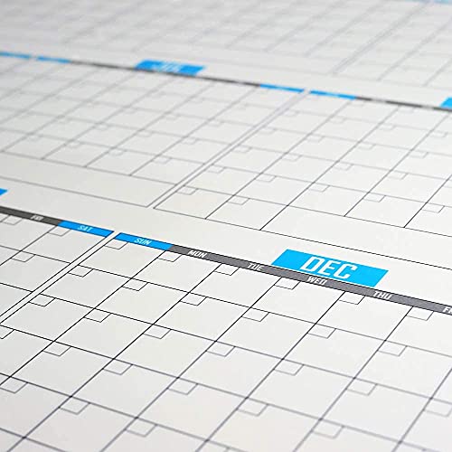 Xboard Dry Erase Yearly Calendar 48" X 36" - Magnetic Whiteboard 12 Months Calendar, Dry Erase White Board Planner With Ultra-Slim Silver Aluminum Frame For Home School Office Organization #TOP4