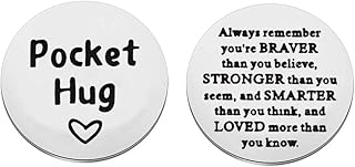 Pocket Hug Token Always Remember You are Braver Than You Believe Token Inspiration Gift Long Distance Relationship Gift