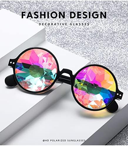 Trippy Psychedelic Festivals Kaleidoscope Rainbow Sunglass Rave Goggle Glasses Prism Diffraction - Image 6