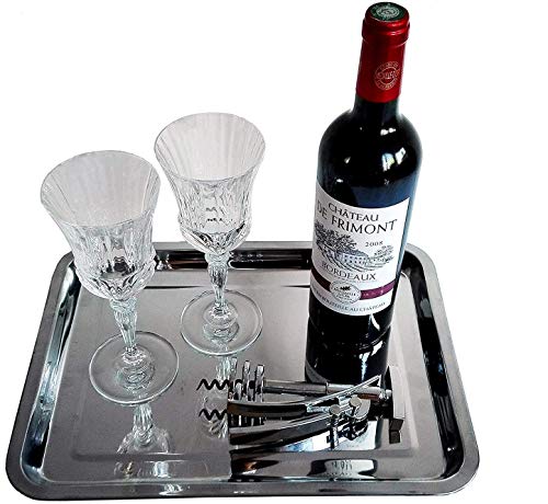 Space Home, Set of 2 Serving Trays, Rectangular Trowel Dish, Stainless Steel, Universal Plate, Rectangular Bakeware for Oven - Image 3