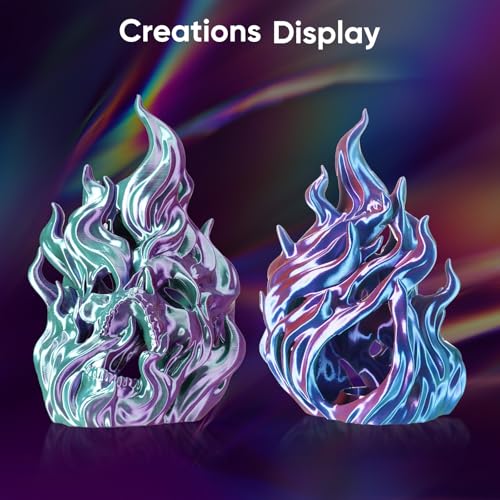 Image of ERYONE Silk Filament PLA+ 1.75mm Shiny 3D Printer Filament, Multicolor PLA 4 in 1, 1kg (2.2LBS) /Spool, HS Silk Quadruple Color Aurora Dream (Teal Green & Violet & Electric Pink & Indigo)
