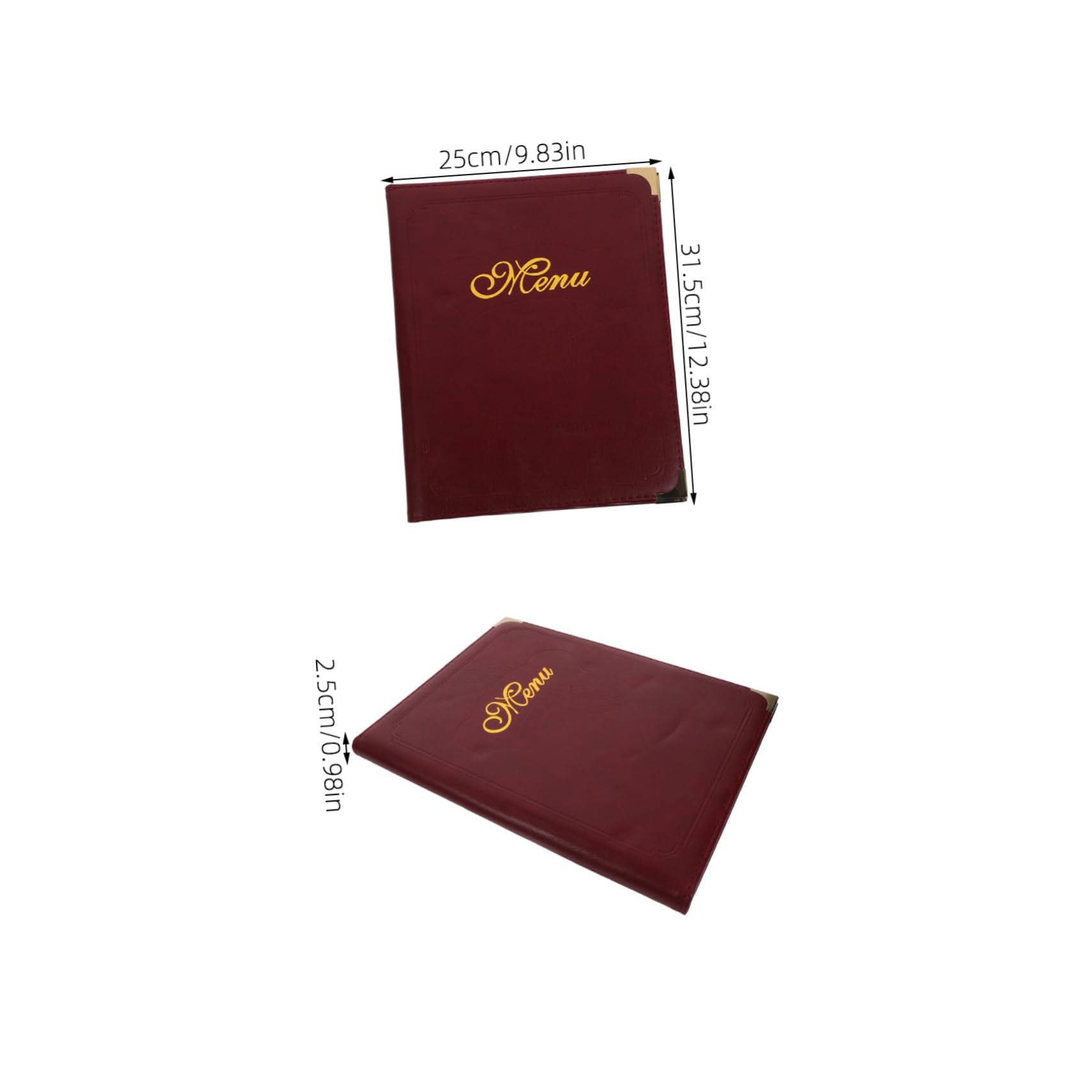 Carpeta de Menú de Cuero A4 Libro de Menú Práctico para Restaurante y Bar Diseño Sencillo y Protección para Contenido de Precios y Platos