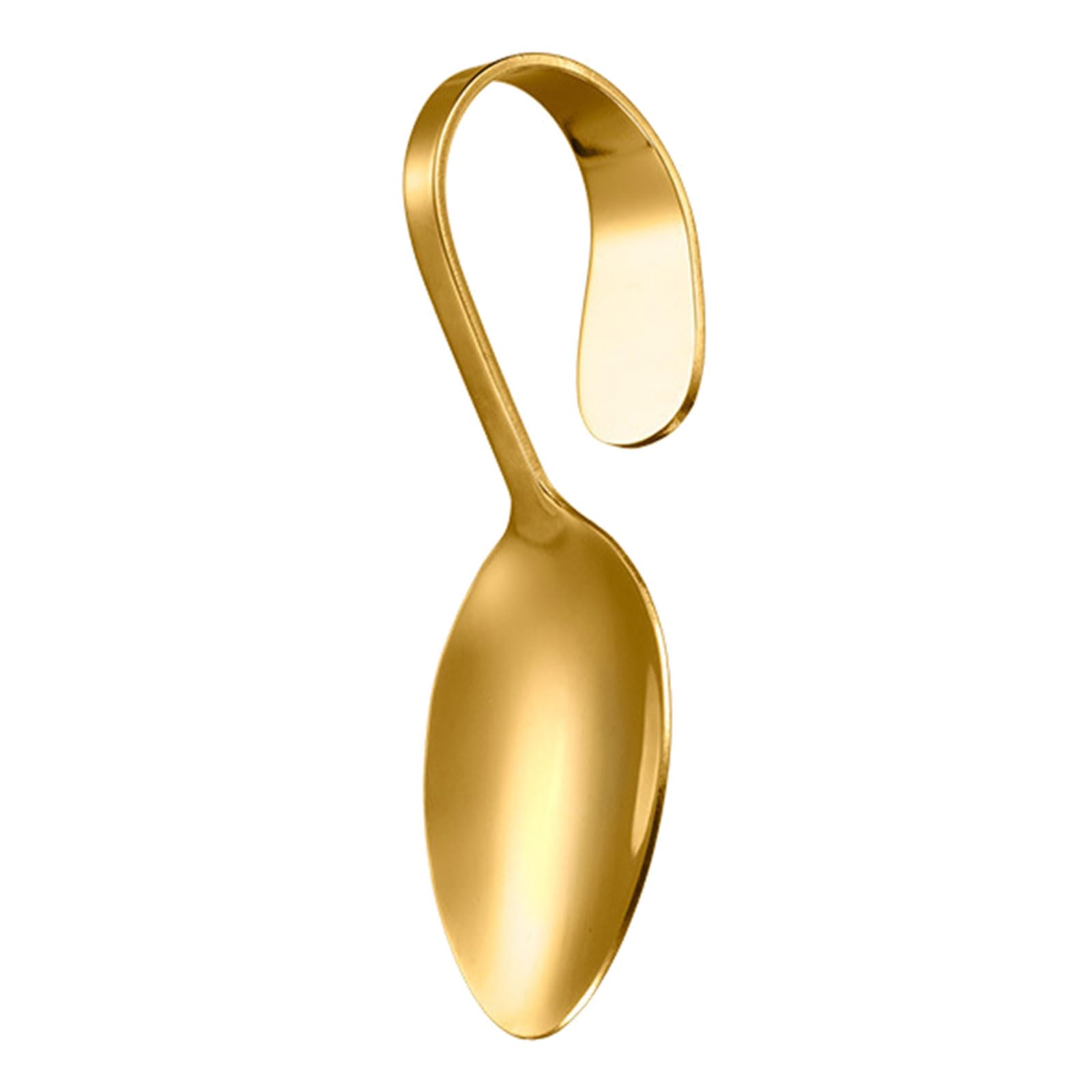 Tsophreniq Premium Metal Textured Spoon for Social Gatherings and Ethnic Cooking Presenting Smooth Profile Tableware Rustless Bend Spoon