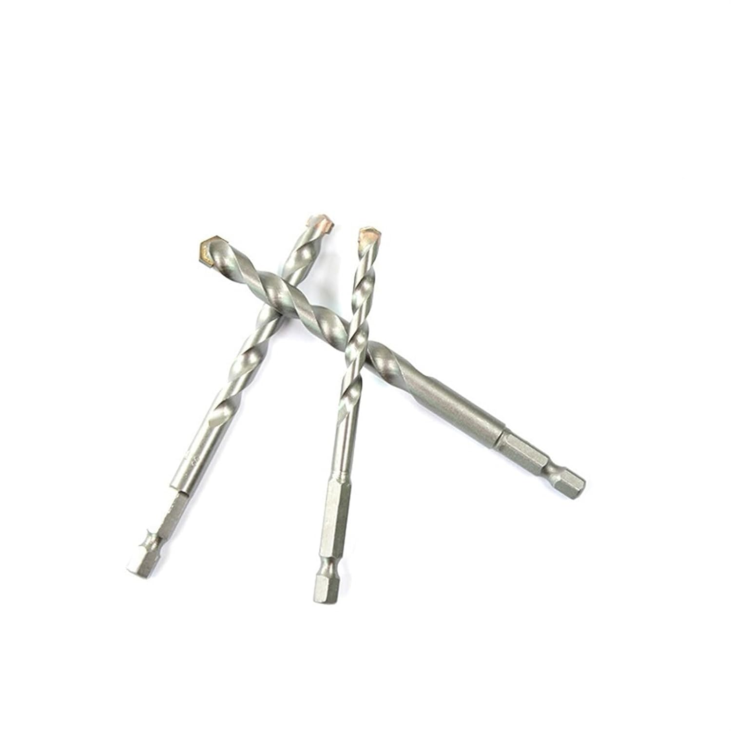 Masonry Drill Bits Tungsten Carbide Tipped Concrete Brick Stone Drilling Set Size 4/5/6/8/10mm Quick Change Hex Shank (Color : 6mm(1PC))