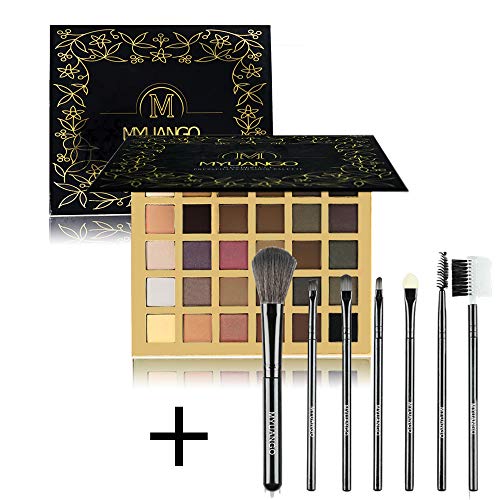 MYUANGO 30 Color Eyeshadow Pressed Eyeshadow Palette Waterproof High Pigmented Matte+Shimmer Glitter Eye Make Up Palettes Cosmetic Eye Powder
