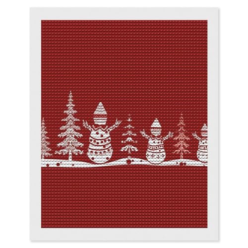 Peinture diamant 5D bonhomme de neige pour décoration salon cocooning