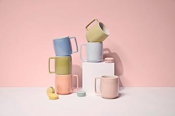 STAUB Ceramic Mug Set, 350ml, Macaron Color, 6 Pieces, Microwave and Dishwasher Compatible