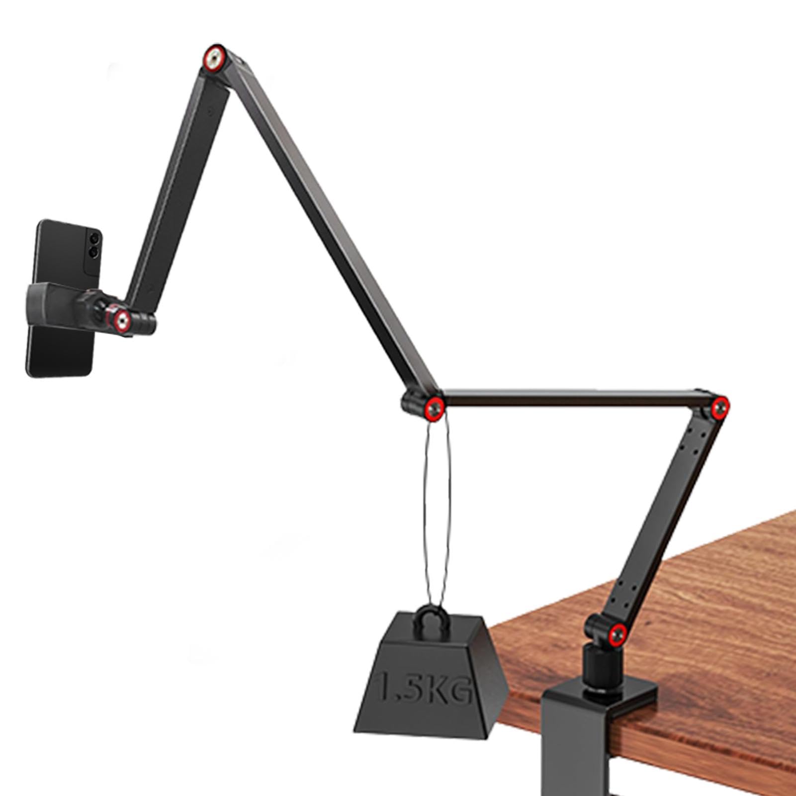 Soporte para teléfono Soporte para cama, Soporte ajustable para teléfono | Soporte ajustable en altura y ángulo, soporte resistente para tableta de b