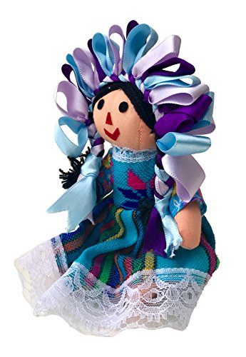 Muñeca artesanal mexicana Maria Lele de 7 pulgadas miniatura 2