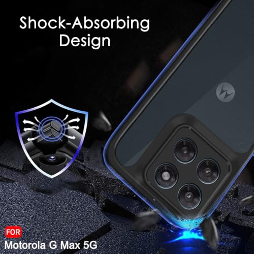 Image of TheGiftKart Hybrid Shockproof Back Cover Case for Motorola Moto G Max 5G | Camera Protection Module | Hard Back Cover Case for Moto G Max 5G (PC & TPU, Translucent Smoke Matte Back, Black Sides)