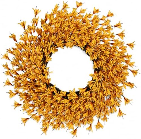 <h3>Golden Forsythia Fall Wreath</h3>