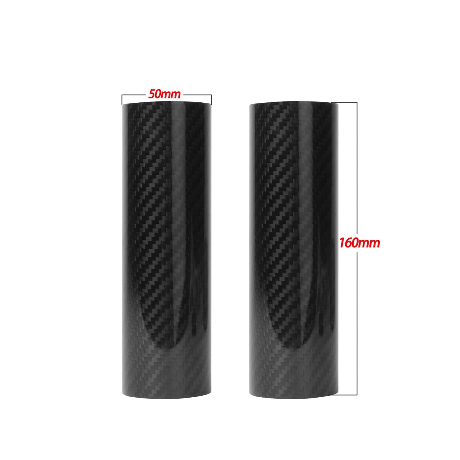 Soufflet de Fourche Moto Pièces de Moto réglables, Protection de Fourche Avant en Fibre de Carbone, Compatible avec Kawasaki, Suzuki et Honda Caches de Fourche Moto(160mm 1 Pair)