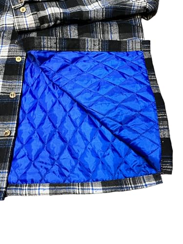 Falcon Bay Big and Tall Insulated and Quilted Primaloft Lined Flannel Shirt Jacket in Blue Plaid to 8X Big and 6X Tall3