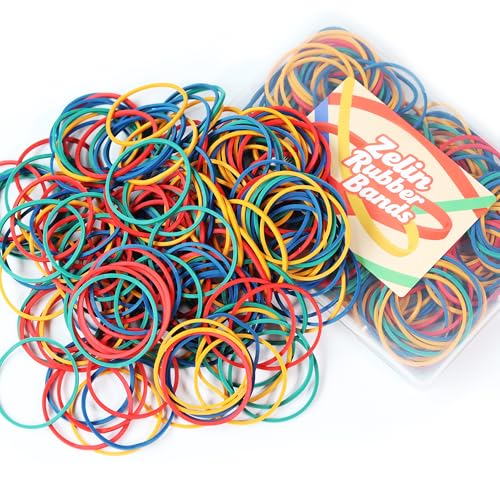 zelin Rubber Bands, Office Supplies, Boxed Colorful Rubber Bands for Bracelets, Money, Crafts, Mail Sorting, File Bundling (100 Pcs)
