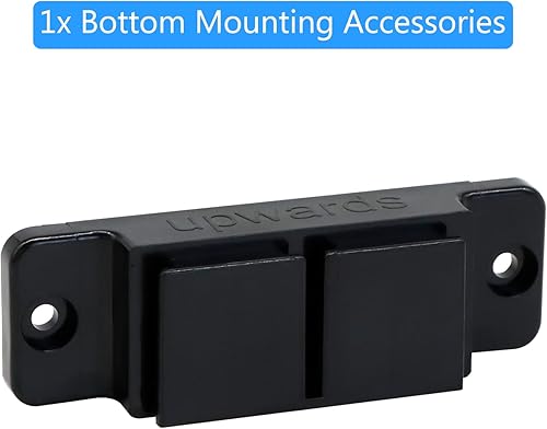 Miniatura 3 de WOMHOM Kit de piezas de repuesto retráctiles para puertas de bebé (negro) Juego completo de accesorios de montaje en pared con soportes, anclajes y