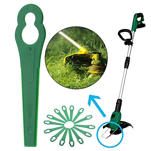 100PCS Trimmer Head Durable Plastic Blades Razor Universal Outdoor Garden Grass Lawn Machine Parts Replacement Mower for Bosch Einhell Lawn Mower,Grass Trimmers Accessary Gift for Gardener