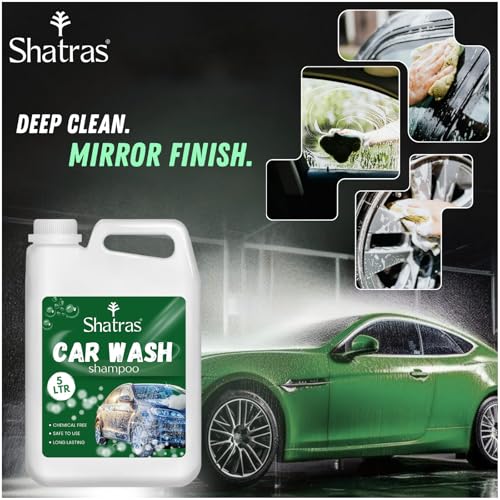 Image of Shatras Car Wash Shampoo - High Foam Car Cleaning Liquid | pH Neutral Formula | Scratch-Free Wash | Deep Cleaning & Extra Shine | Suitable for All Vehicles